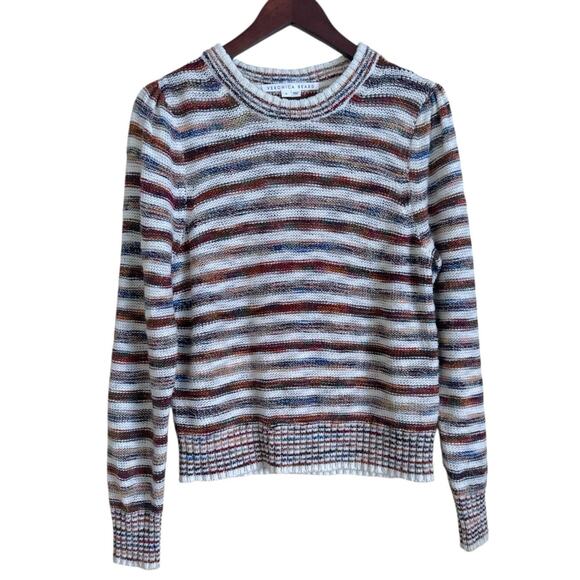 Veronica Beard Raissa Striped Crewneck Sweater Size M - Picture 1 of 7